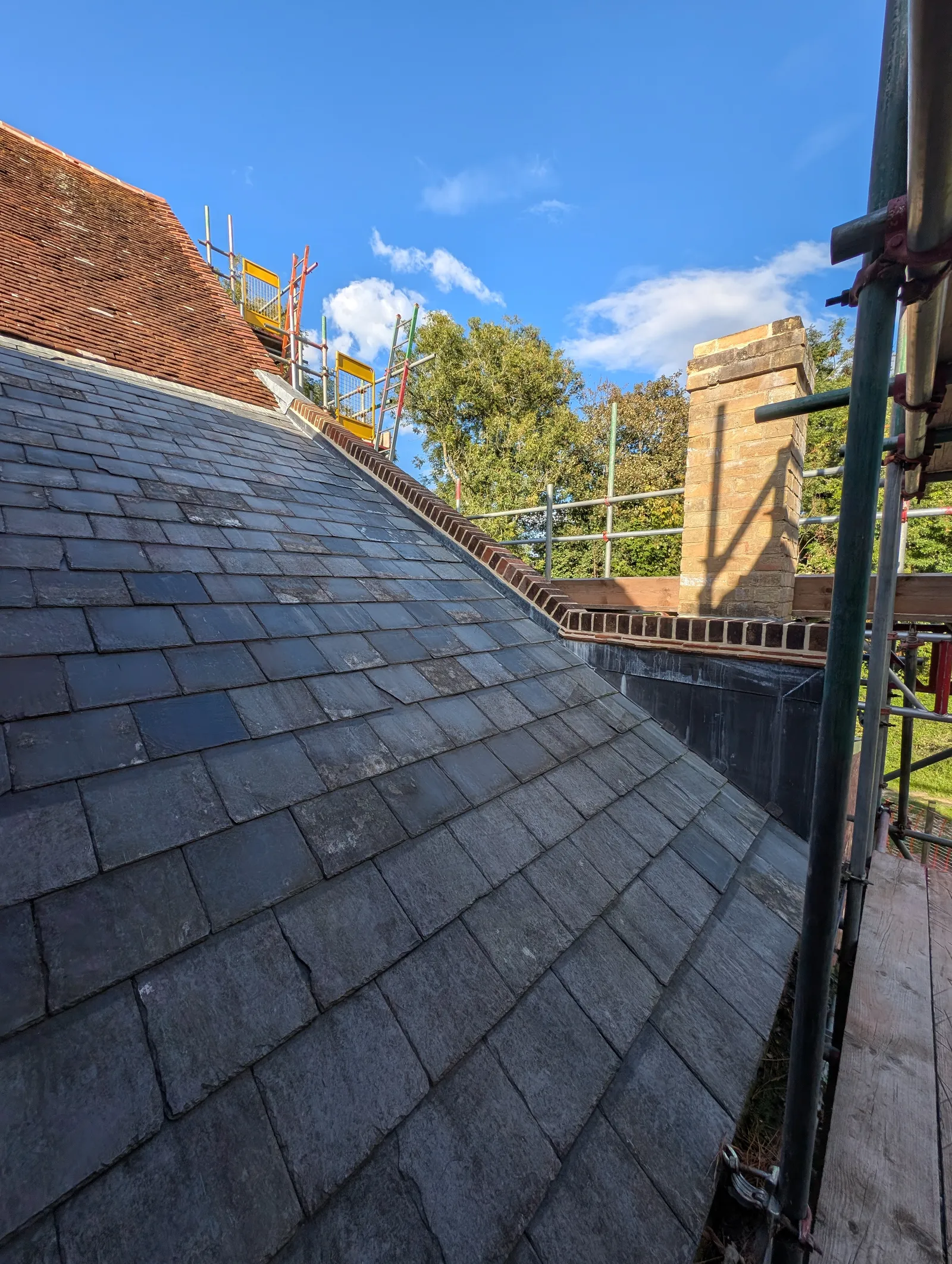 The Mill roof refurbishment and conversion — a repaired roof pitch