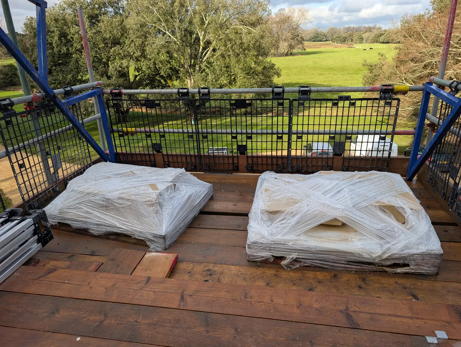 Portico at Pylewell Park, historic mansion restoration — emergency works