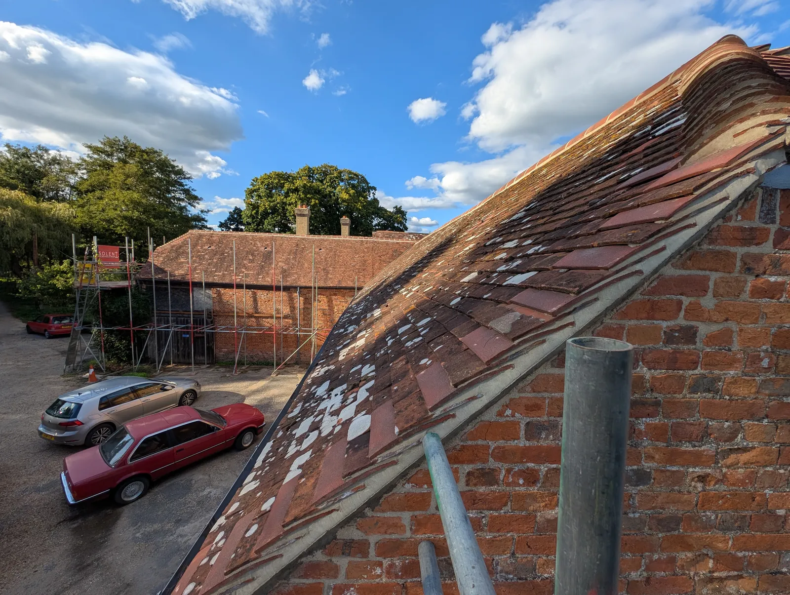 The Mill roof refurbishment and conversion — re-roofing in progress