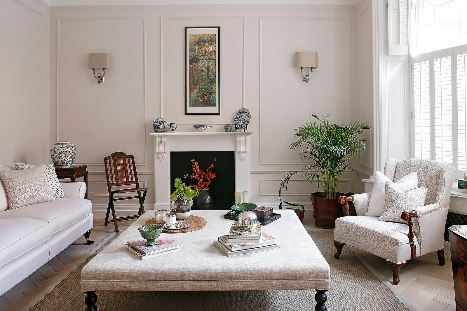 A principal room after refurbishment in the Hyde Park apartment, London