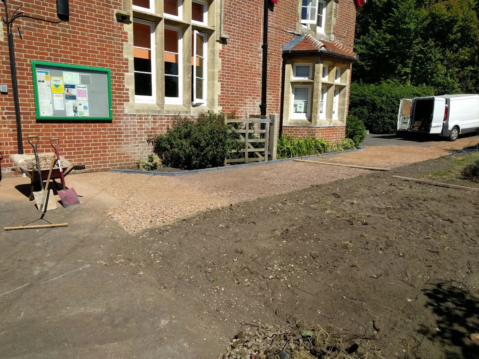 William Gilpin School, New Forest — path and edging details during the works