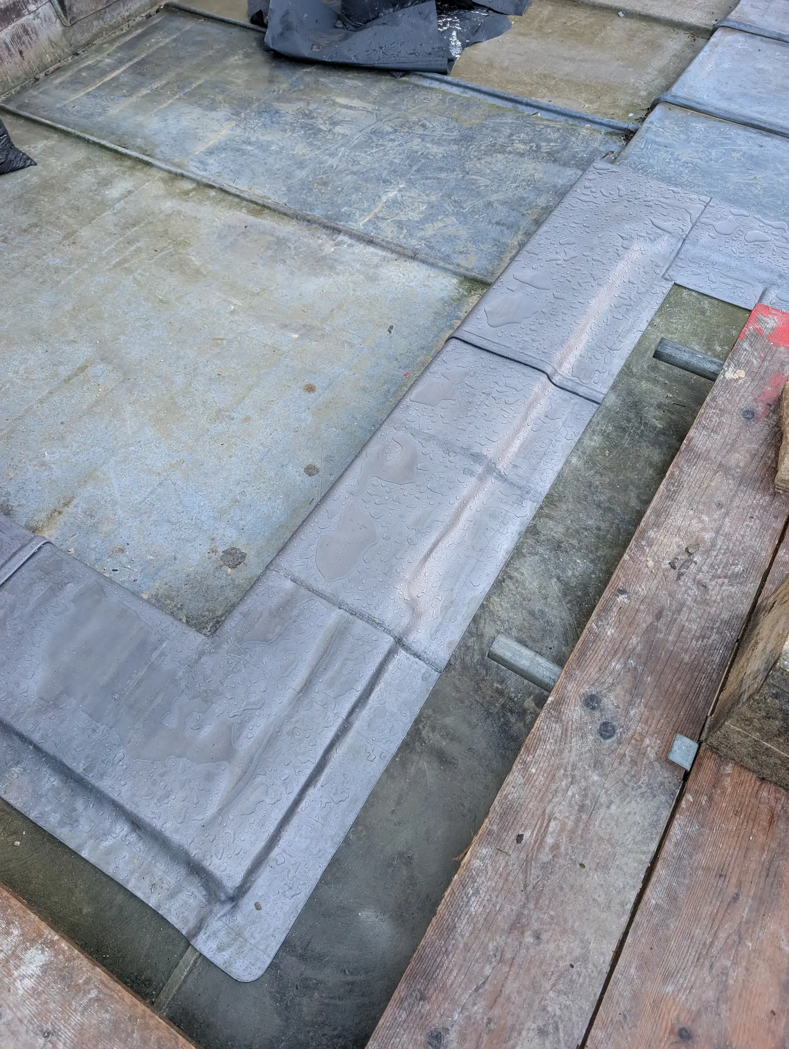 Portico at Pylewell Park, historic mansion restoration — emergency works