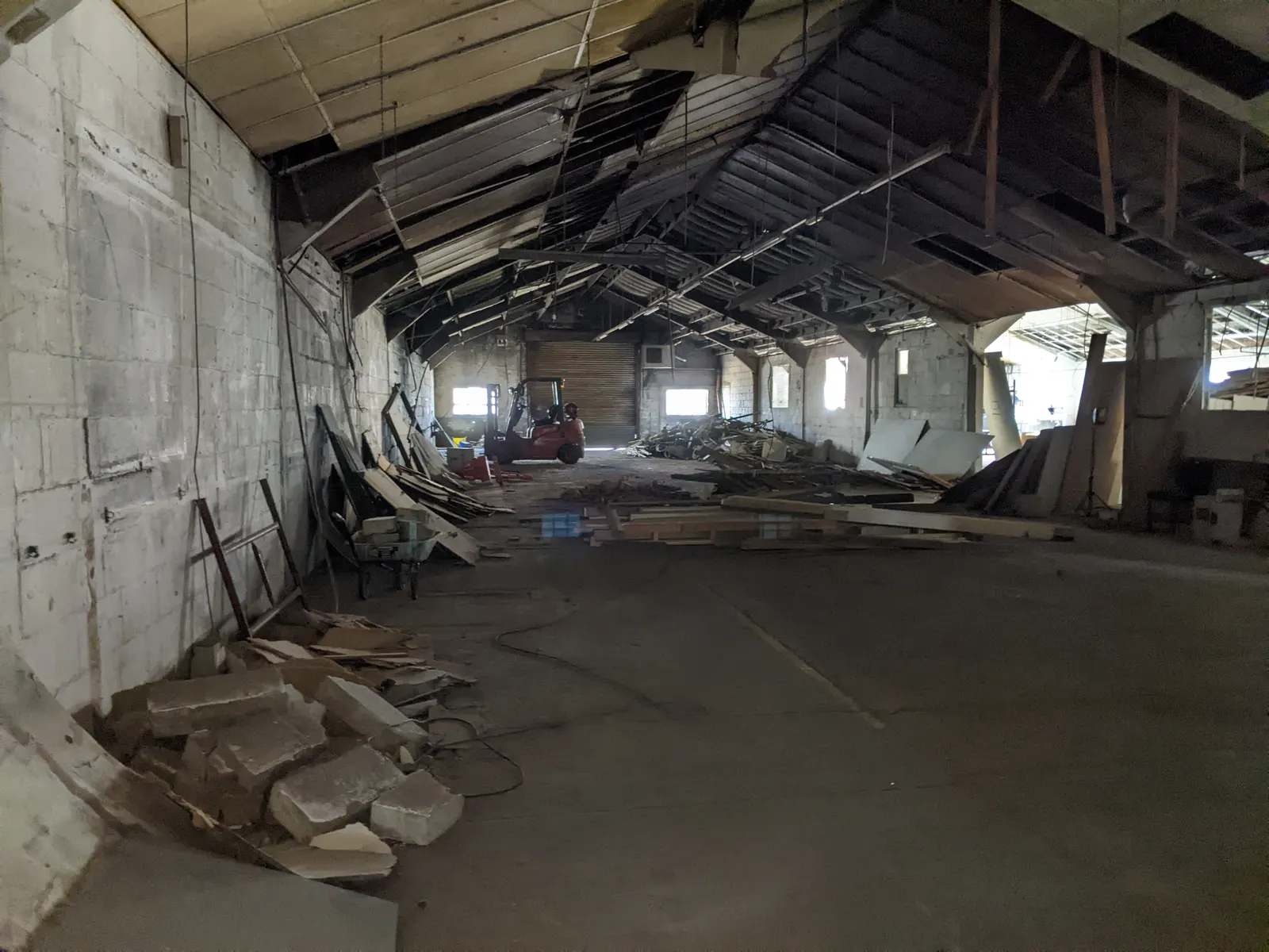Gosport Street commercial units, Lymington — the units during refurbishment