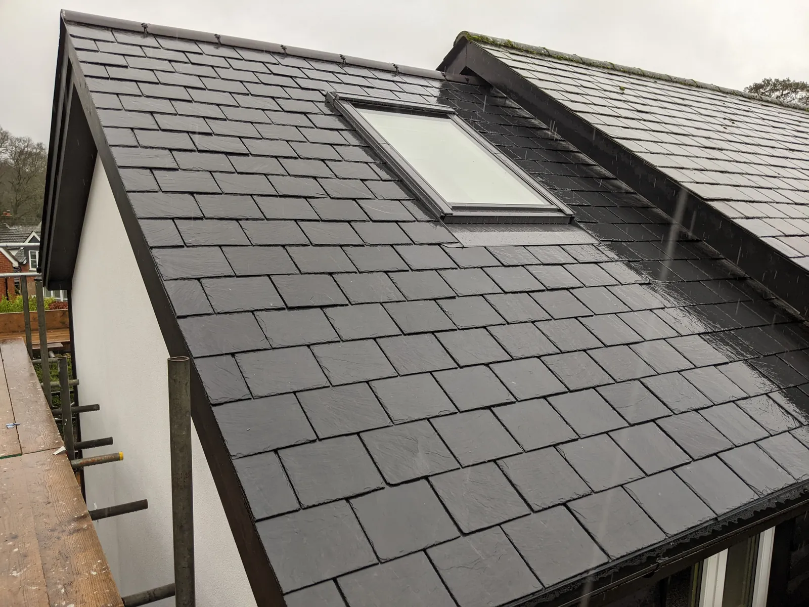 Roof of the Peppercorn extension under construction in Sway