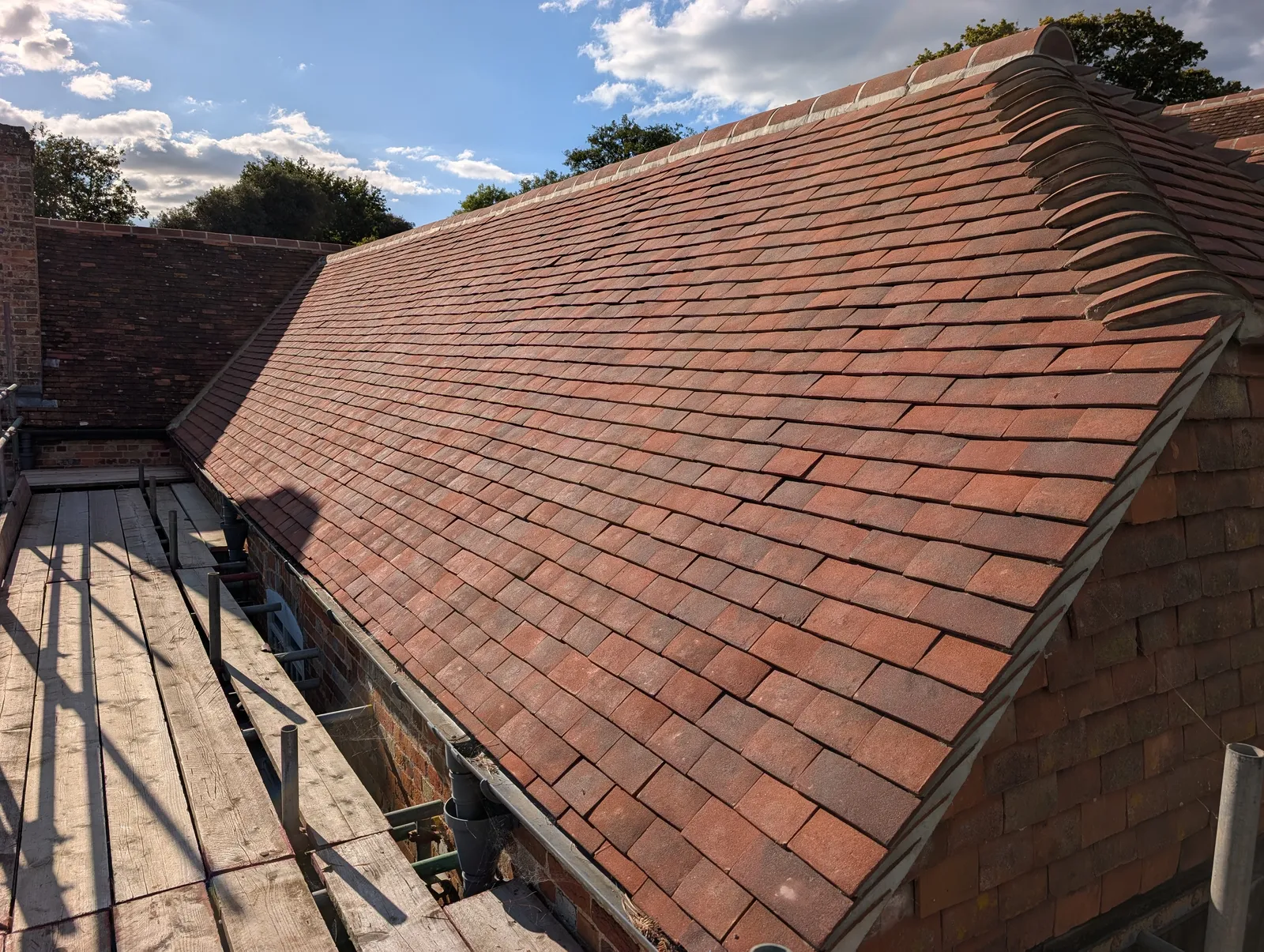The Mill roof refurbishment and conversion — a repaired roof pitch