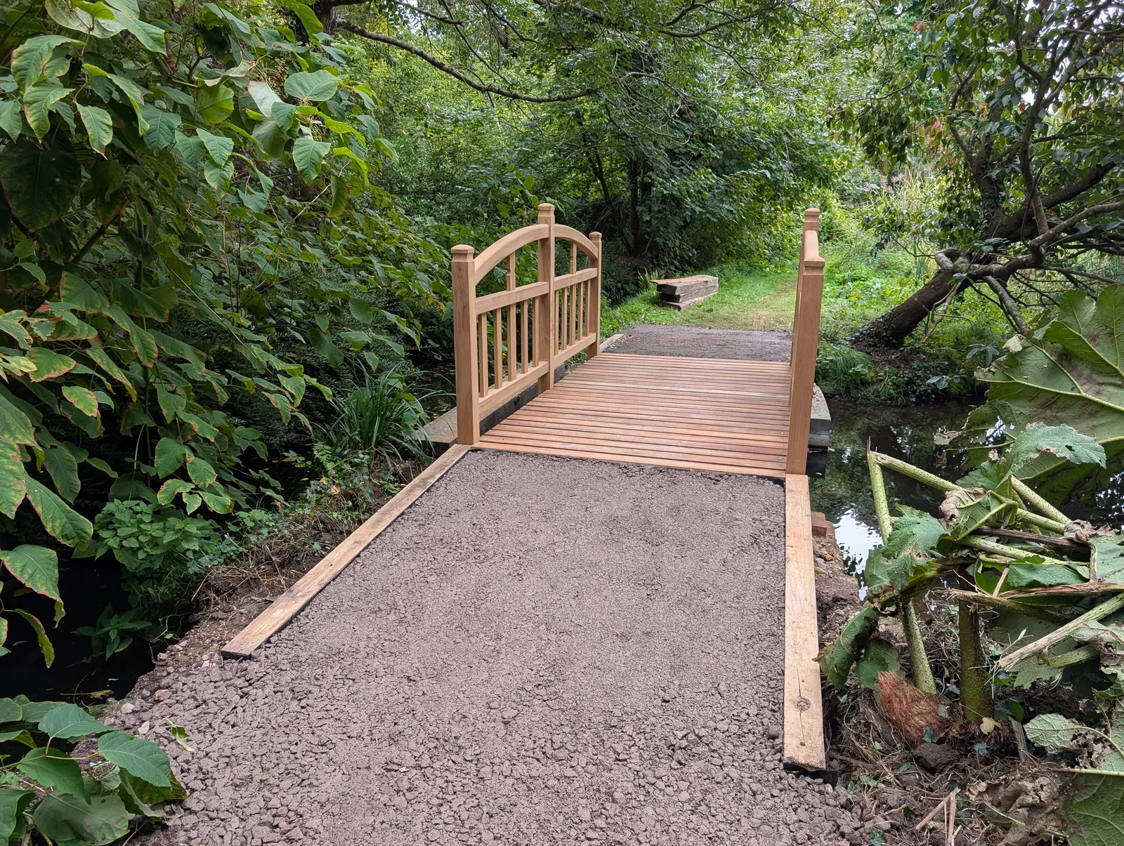The Bridges at Pylewell Lakes, heritage bridge restoration — Japanese oak timber work, faithfully recreated