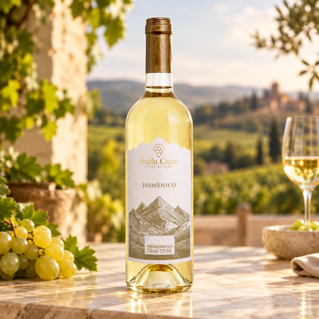 Moscato de Alexandria — Vinho Fino Branco Seco Vinhos Dalla Costa