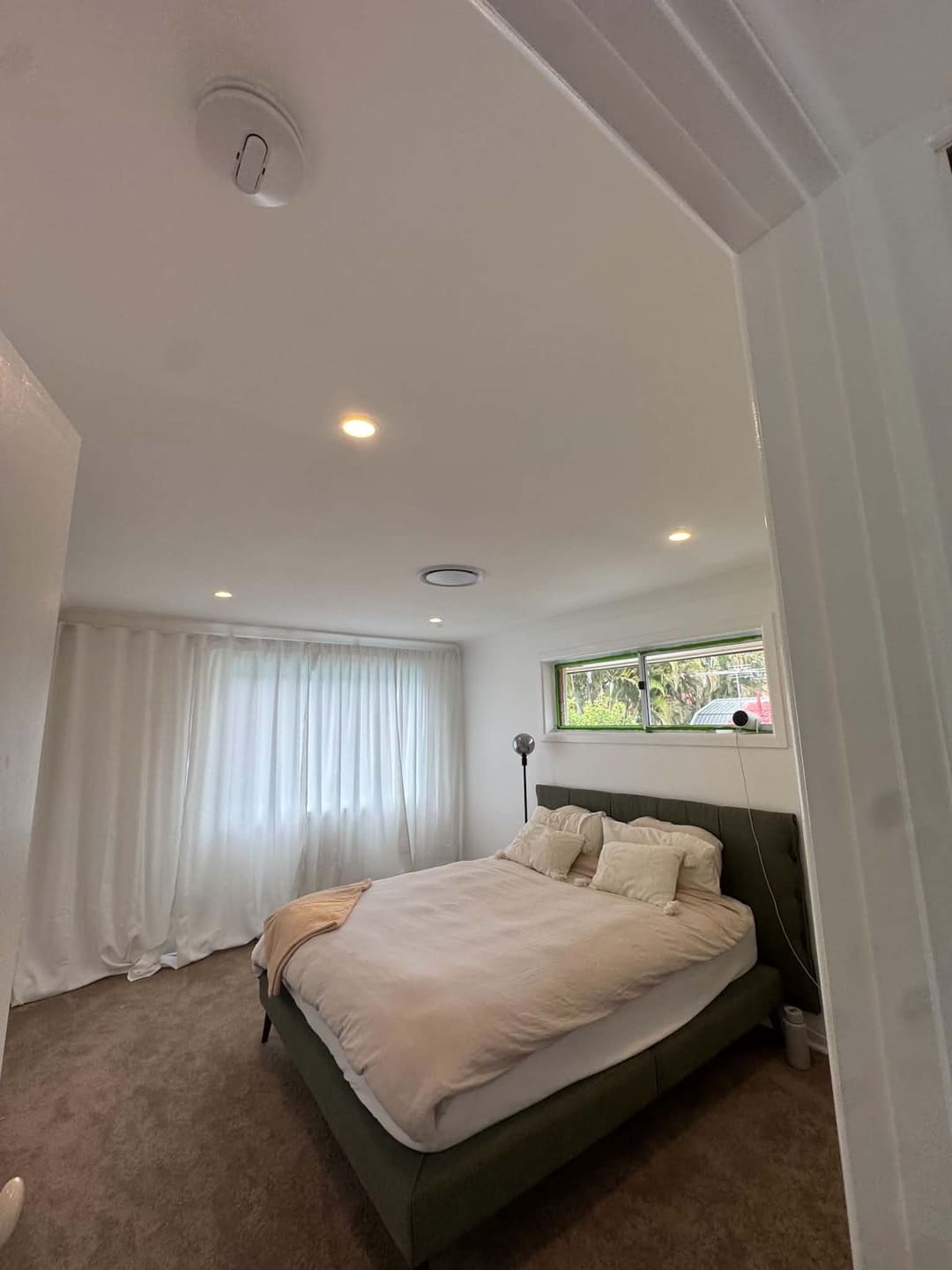 Bedroom lighting and smoke alarm electrical installation by Total Blackout Electrical