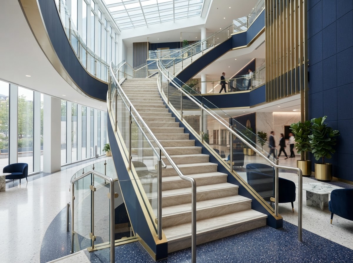Escalera de edificio limpia