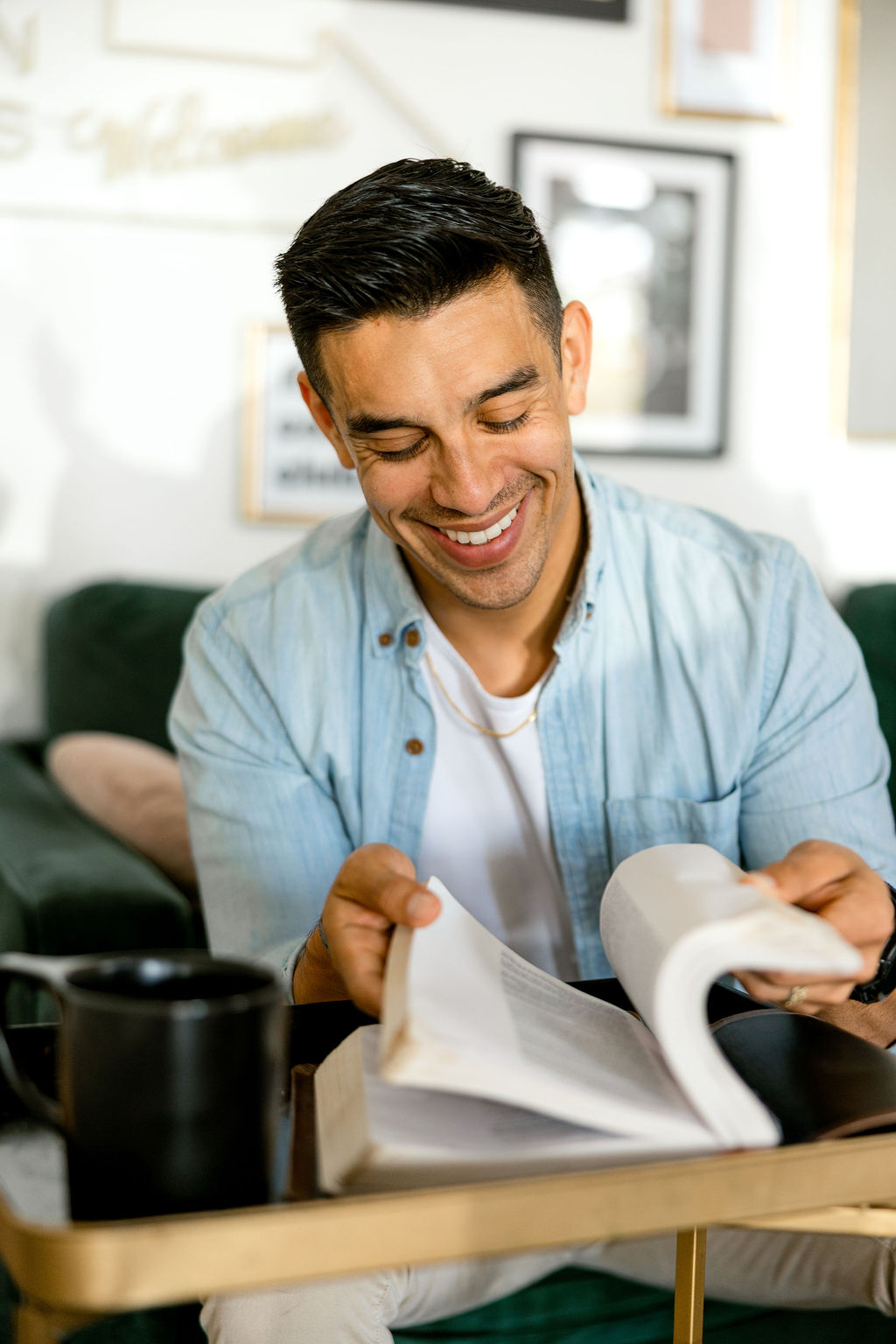 JP Flores studying the Bible
