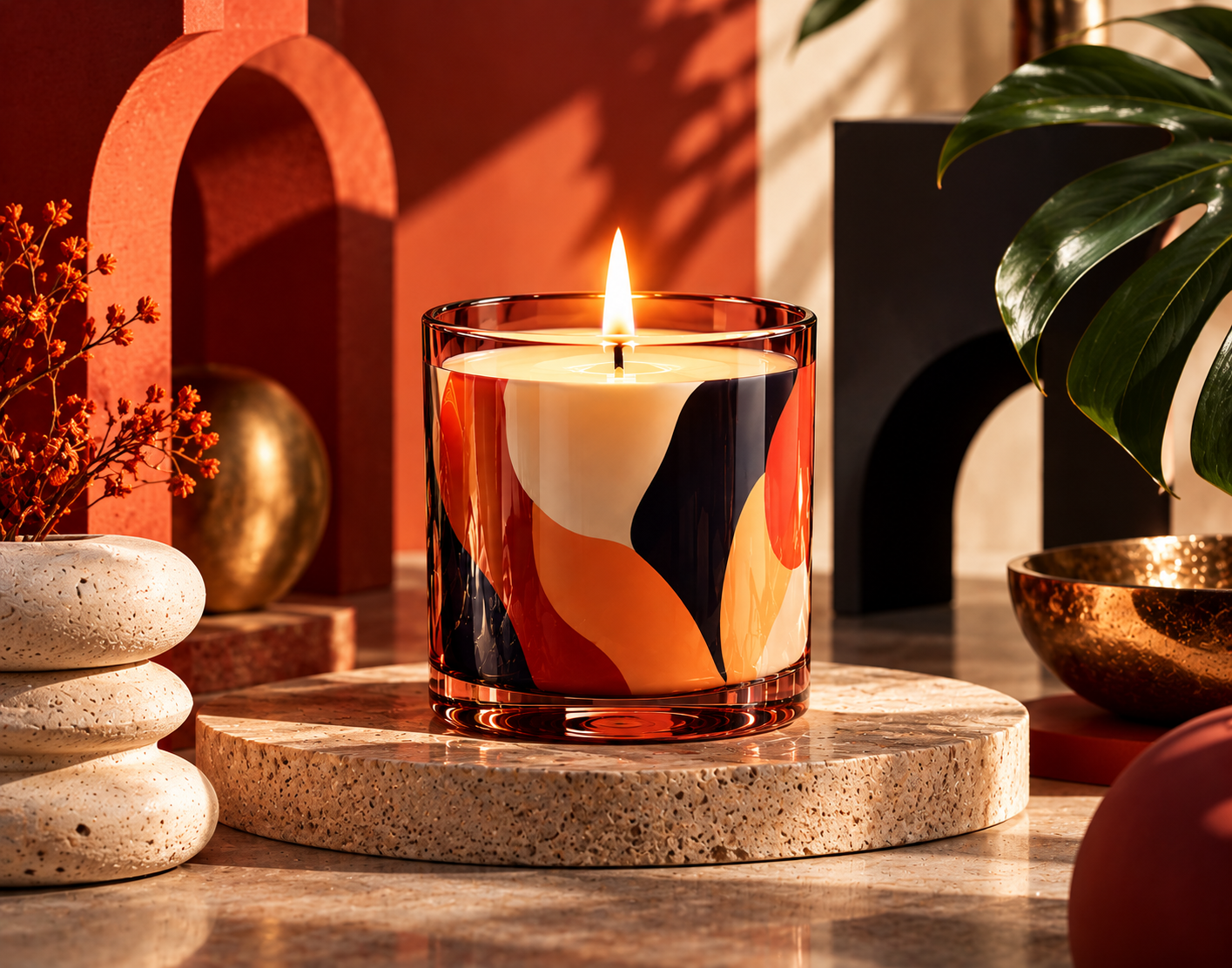 Bold and unique candle brand mood example