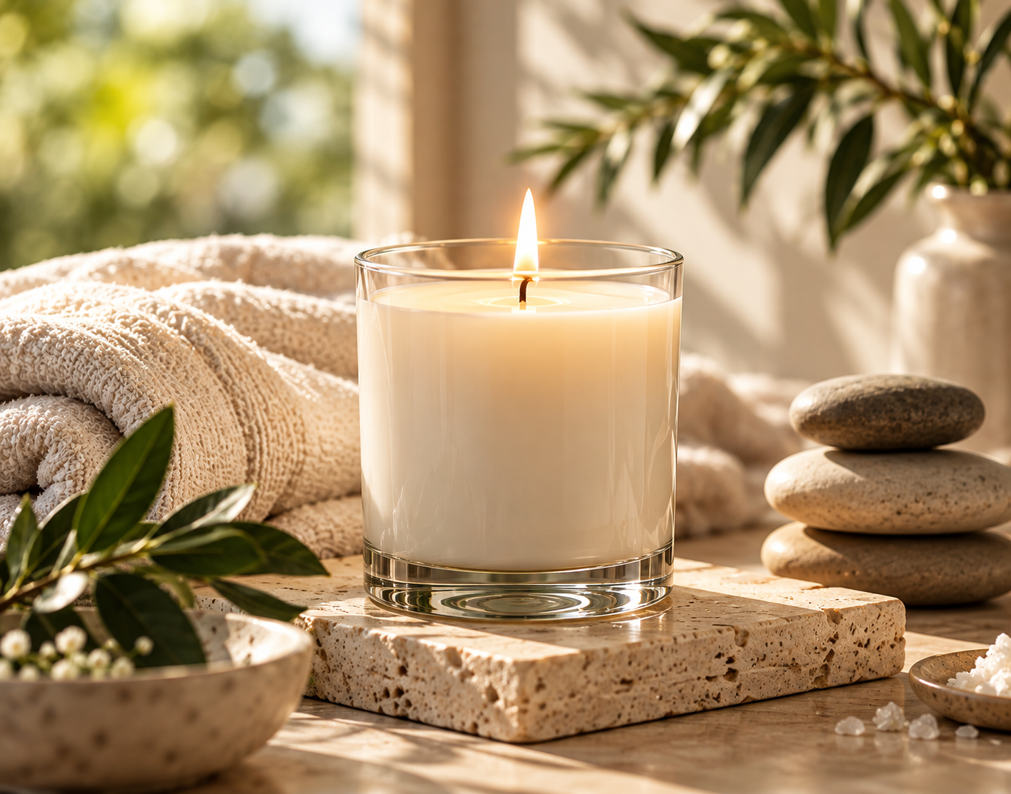 Calm and relaxing candle brand mood example
