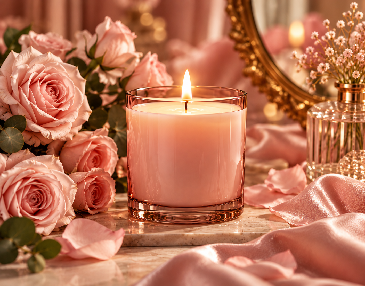 Romantic candle brand mood example