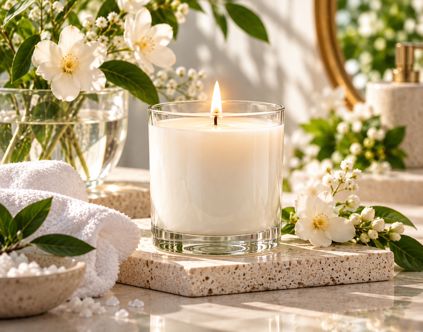 Fresh and clean candle brand mood example
