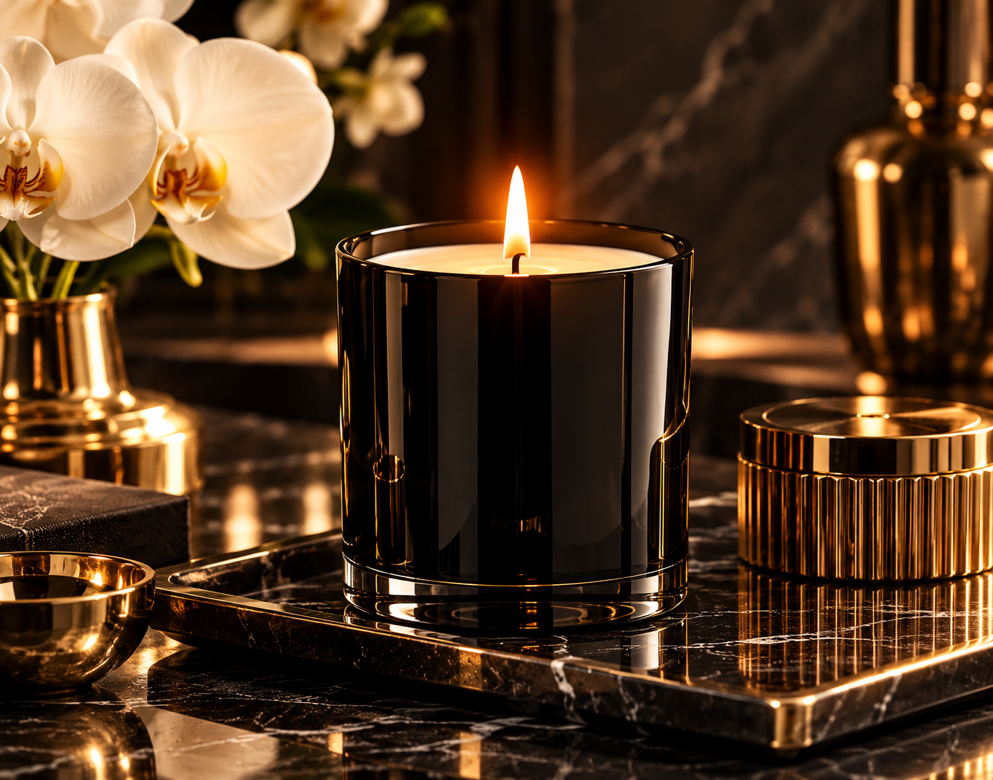 Luxury and elegant candle brand mood example