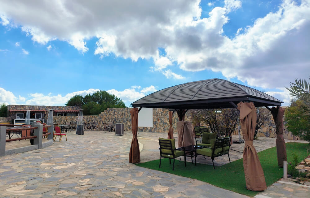Outdoor coffee lounge terrace