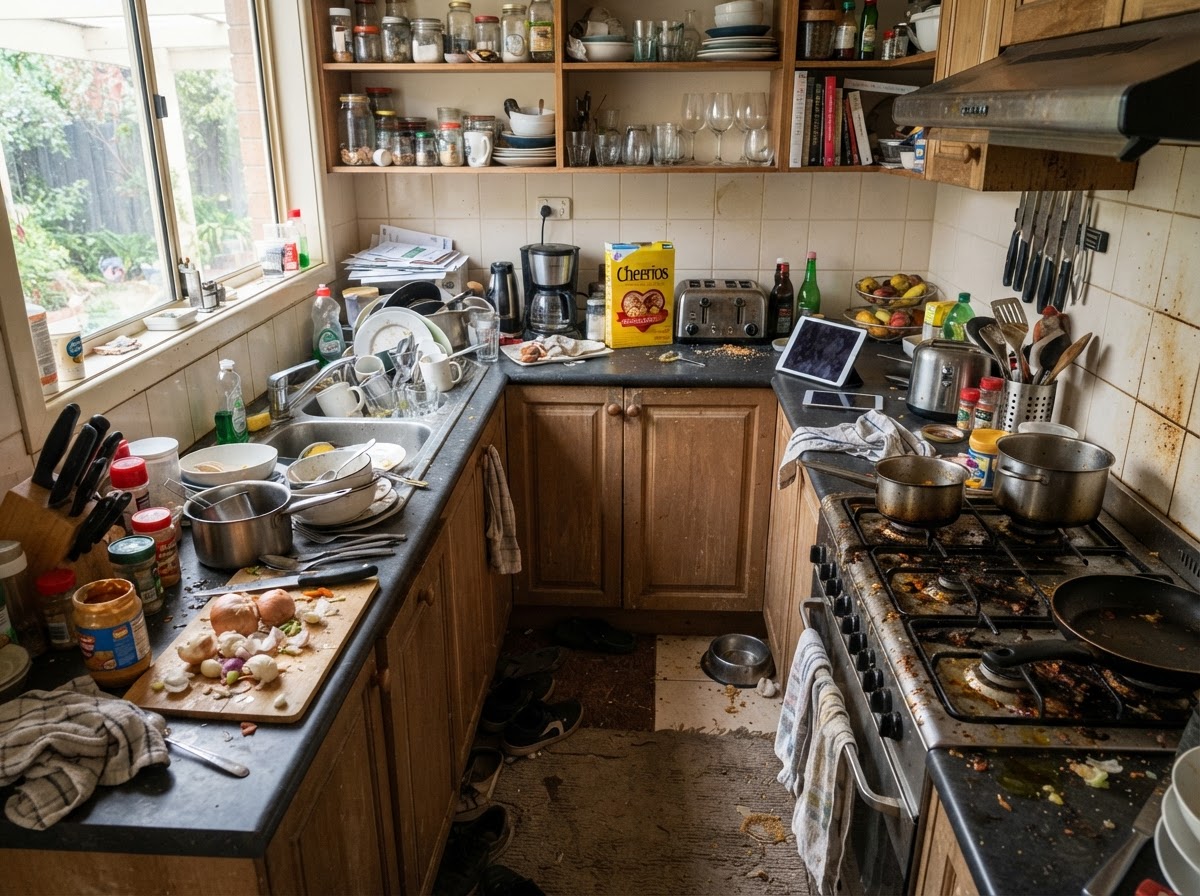 Kitchen before NS cleaning
