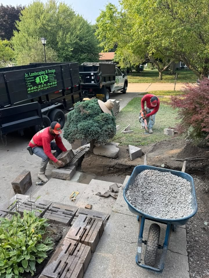 Full Crew Hardscape Build with JR Equipment Trailer