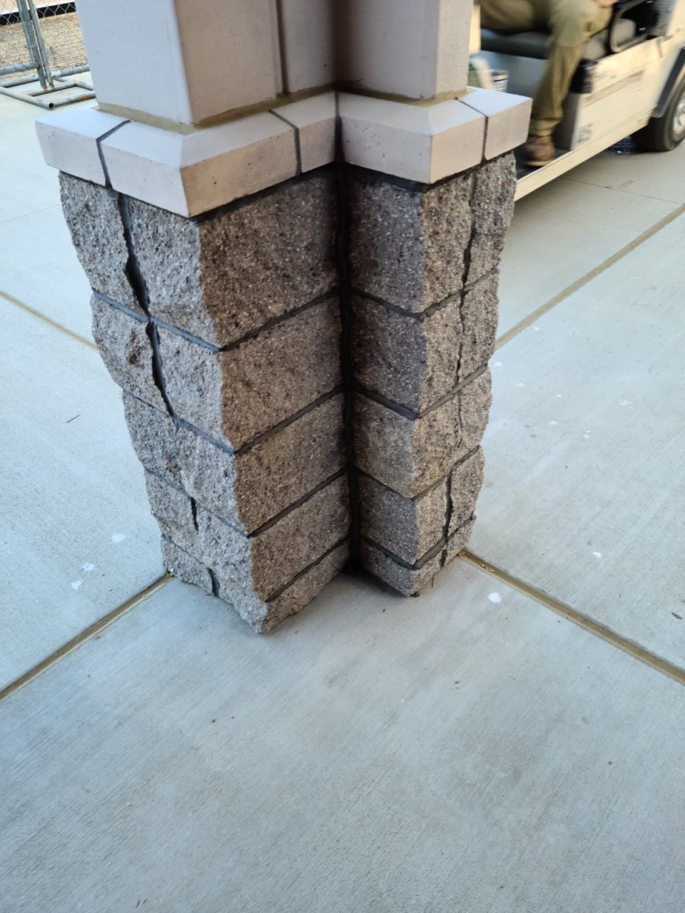 Precision Textured Masonry Support Column