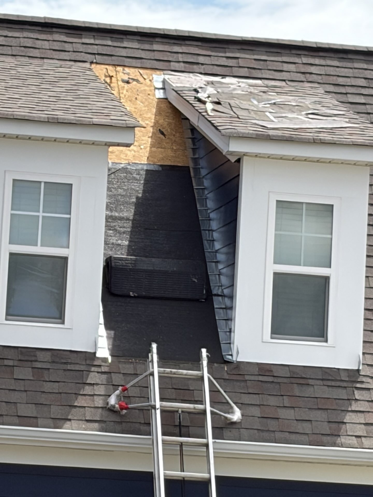 Dormer sidewall flashing and roof leak repair in Senoia, GA