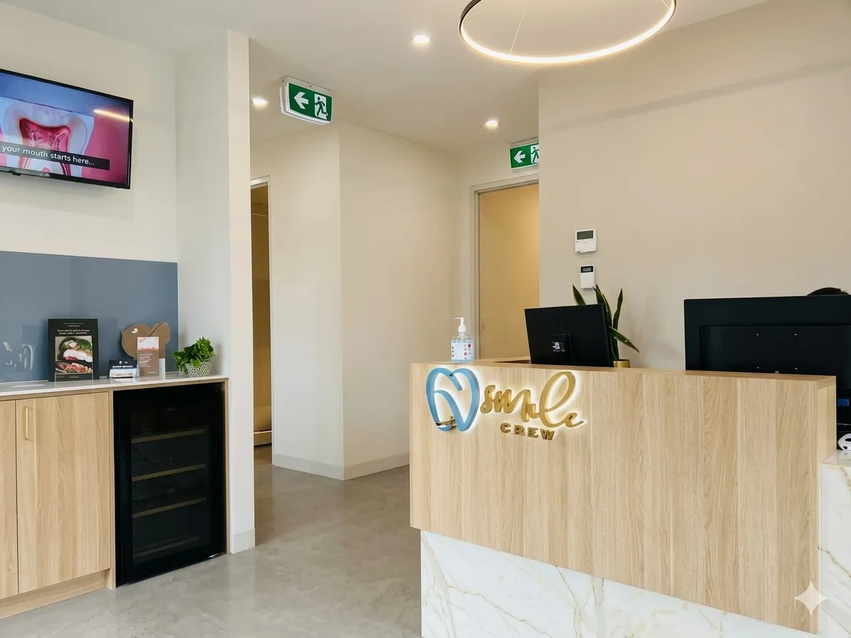 Welcoming Smile Crew reception lounge and consultation area in Croydon