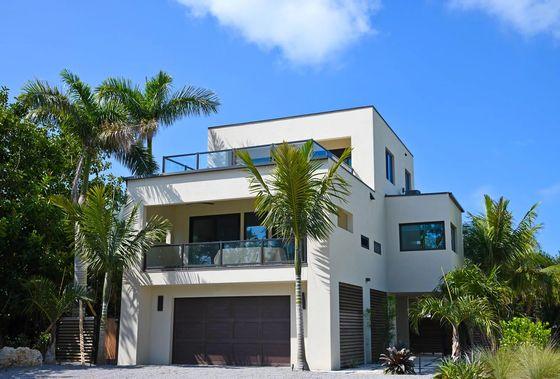 Architectural metal roof project on modern coastal home in Southwest Florida