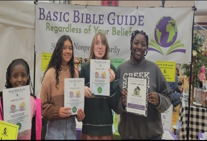 Basic Bible Guide at a school event