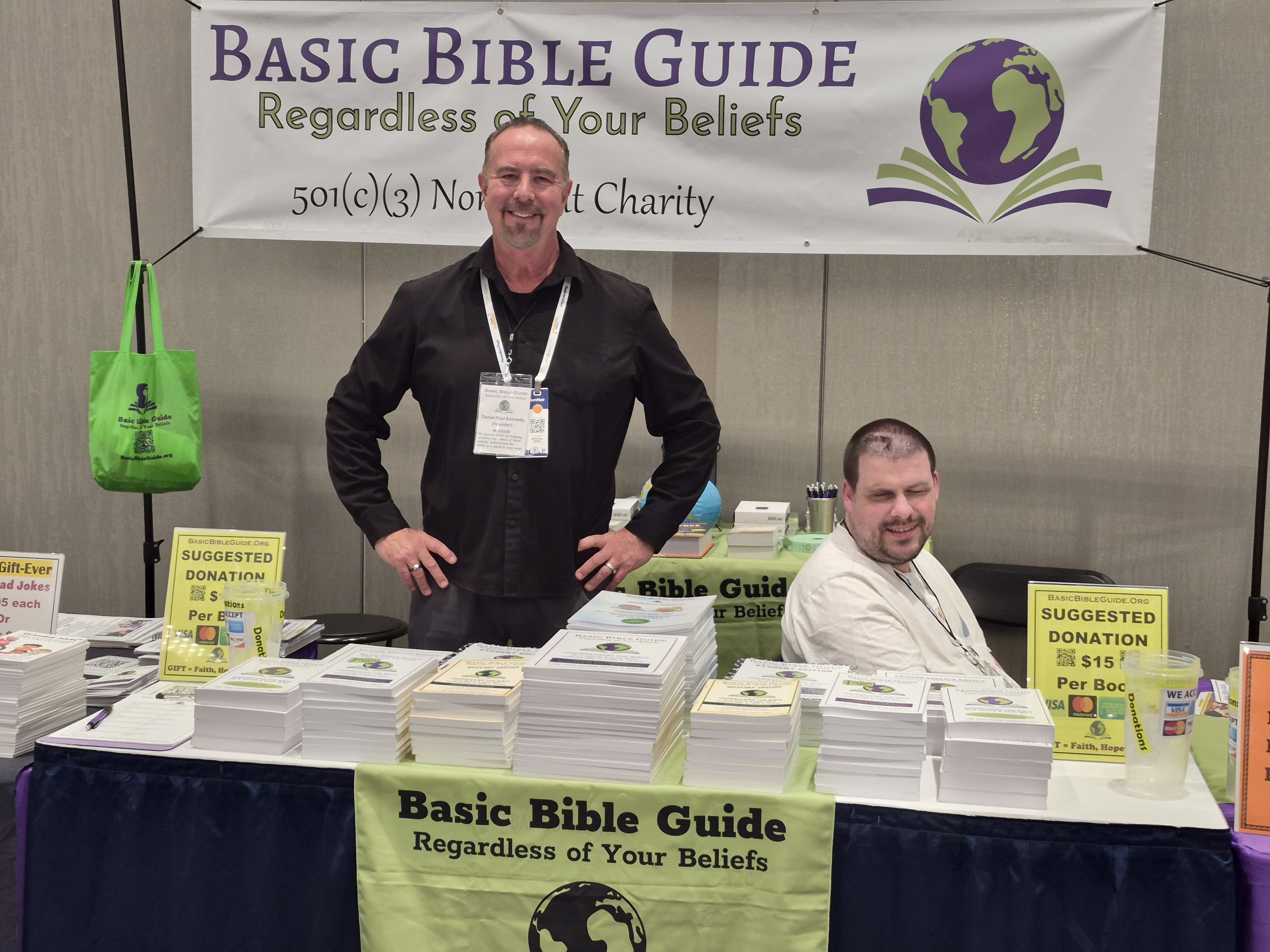 Basic Bible Guide at Freedom Fest Las Vegas with founder's dear friend Eddie