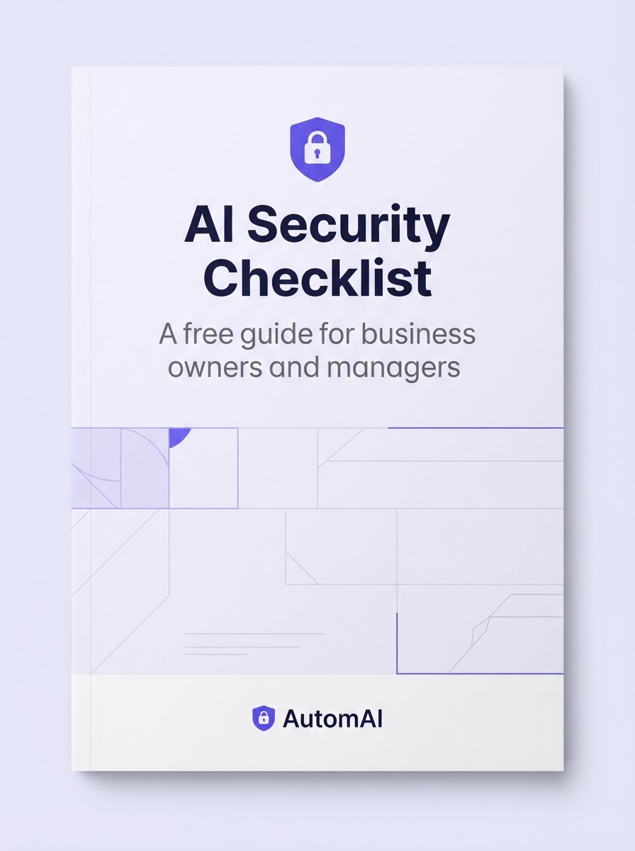Cover of the AI security checklist guide