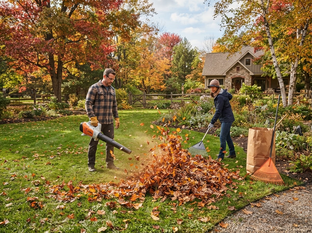 Landscaping and mulching services completed by Ski Solutions in Ashland, Pennsylvania