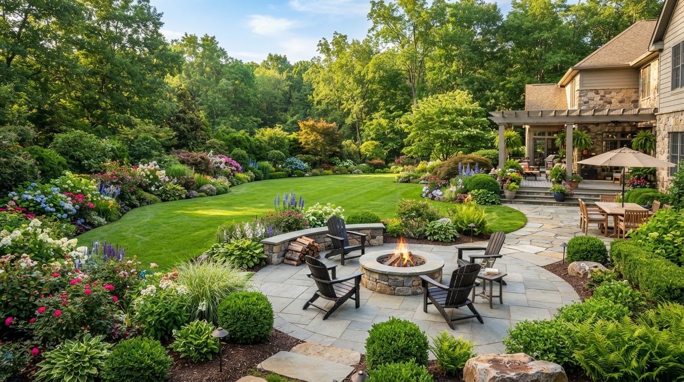 Ski Solutions founder Brady Wolkoski on a landscaping project
