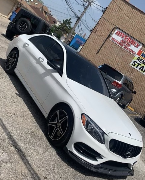 Polar White Mercedes-Benz AMG Sedan