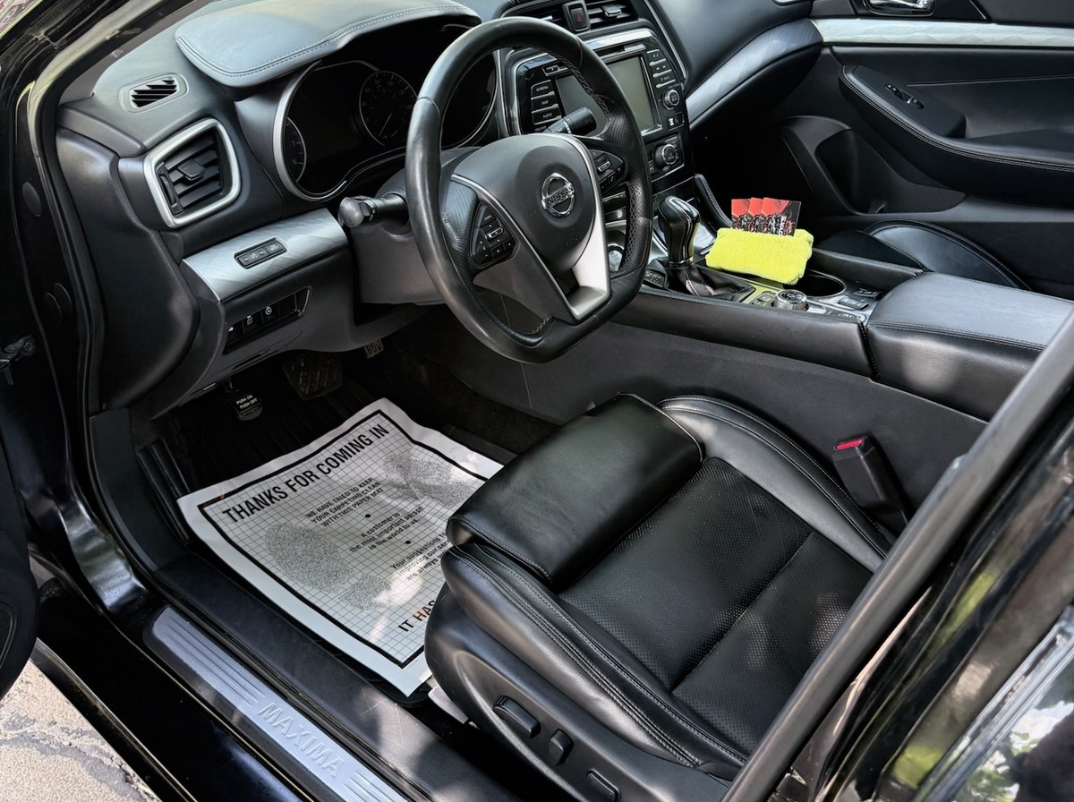 After — Nissan Maxima front seat interior detail