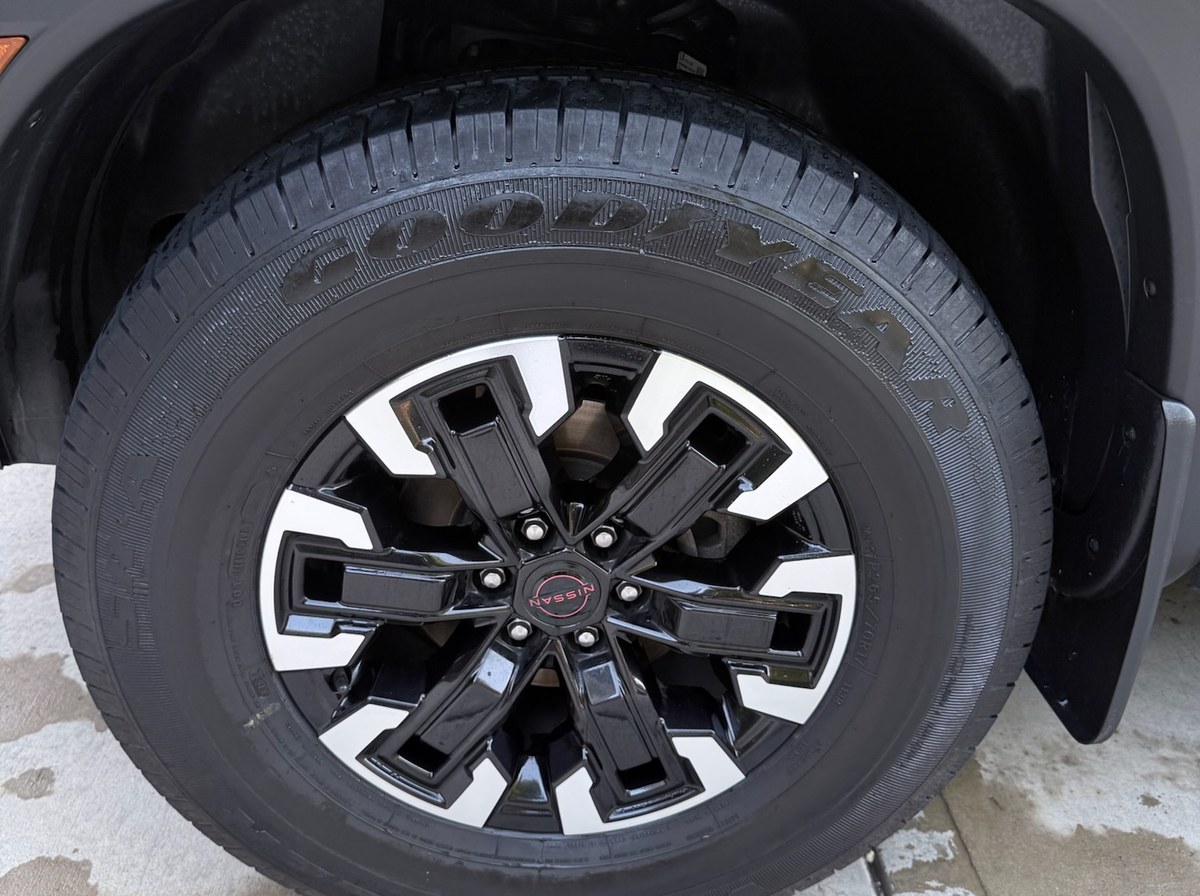 After — Nissan Frontier wheel and tire exterior detail