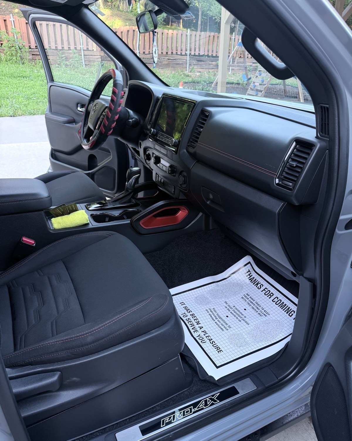 Nissan Frontier interior after a Moya's Auto Detailing detail