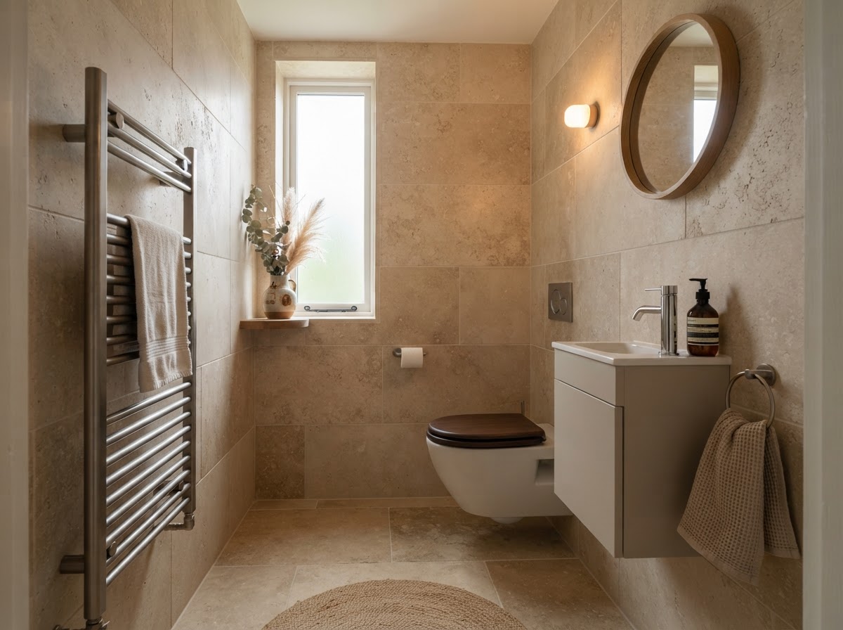 Compact cloakroom bathroom display