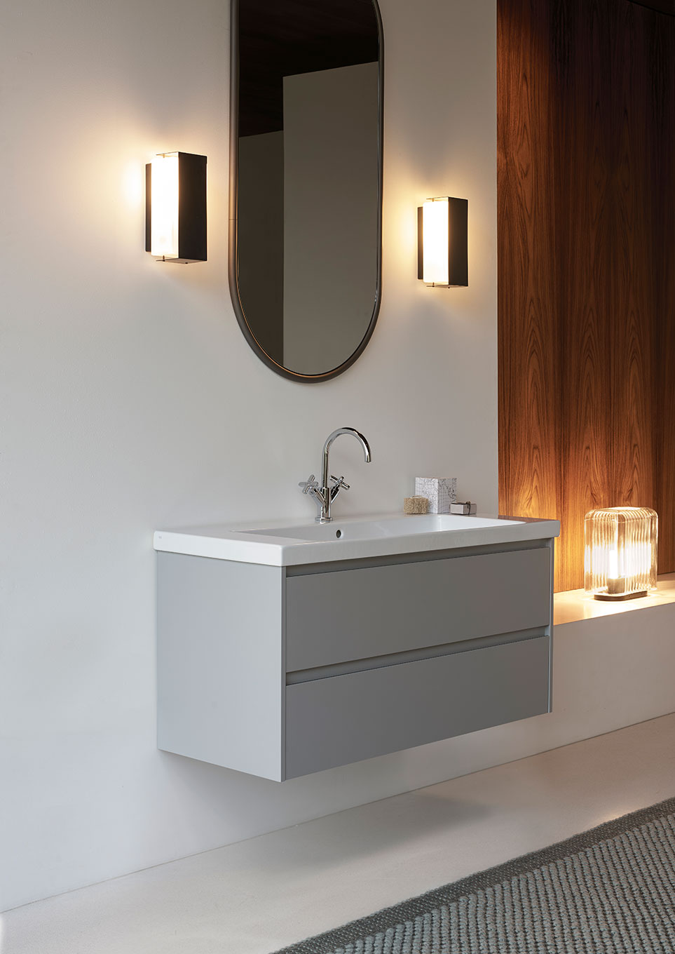 GSI Italian ceramic basin and wall hung vanity unit
