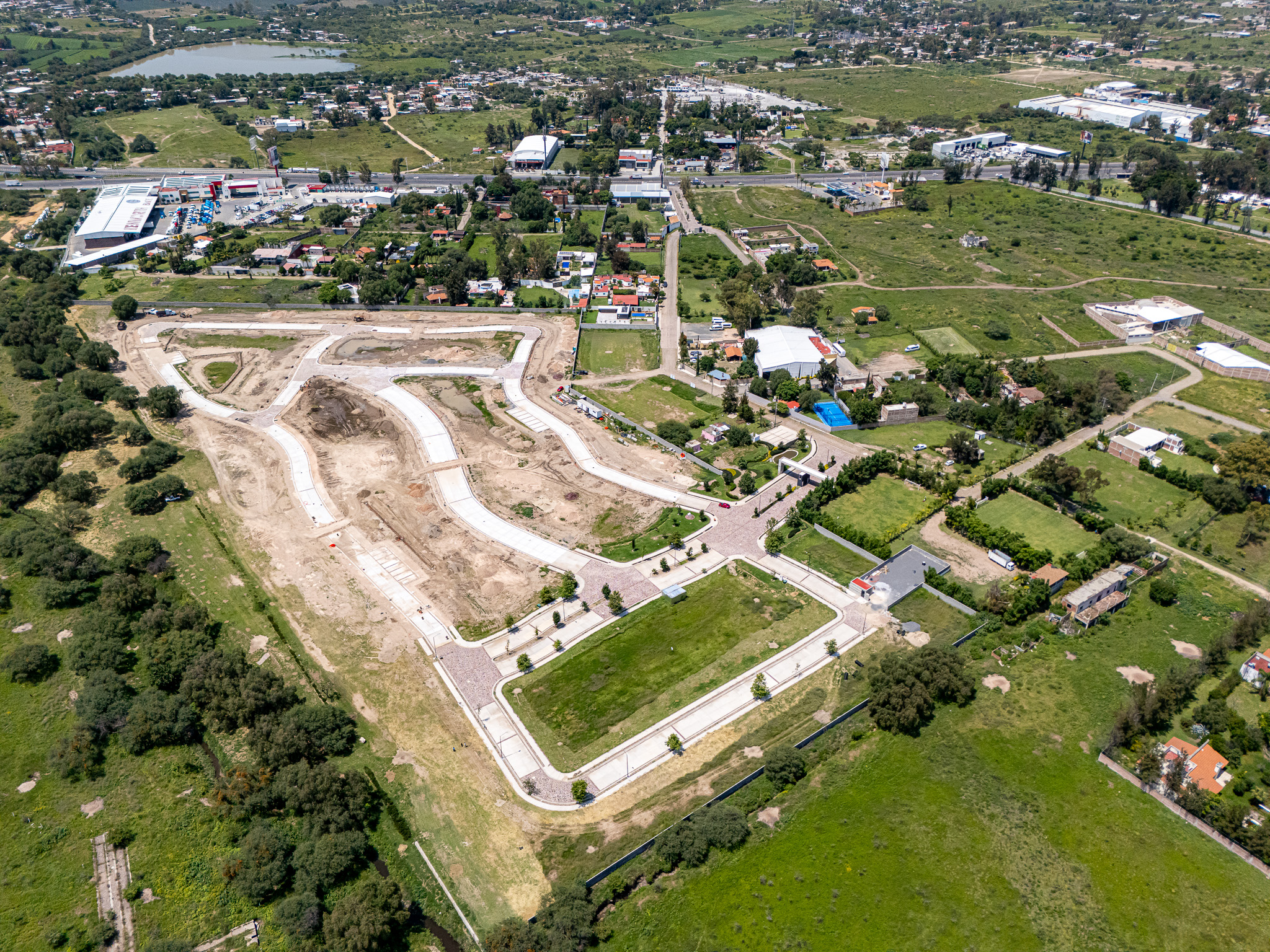 Vista aérea real del desarrollo Nativa Residencial