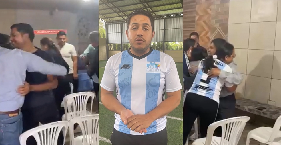 Mario Galarza con autoridades y equipo del GAD Puembo