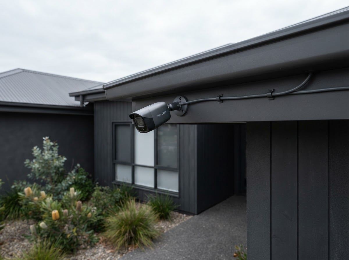 Clean structured cabling during a professional SCKA security camera installation