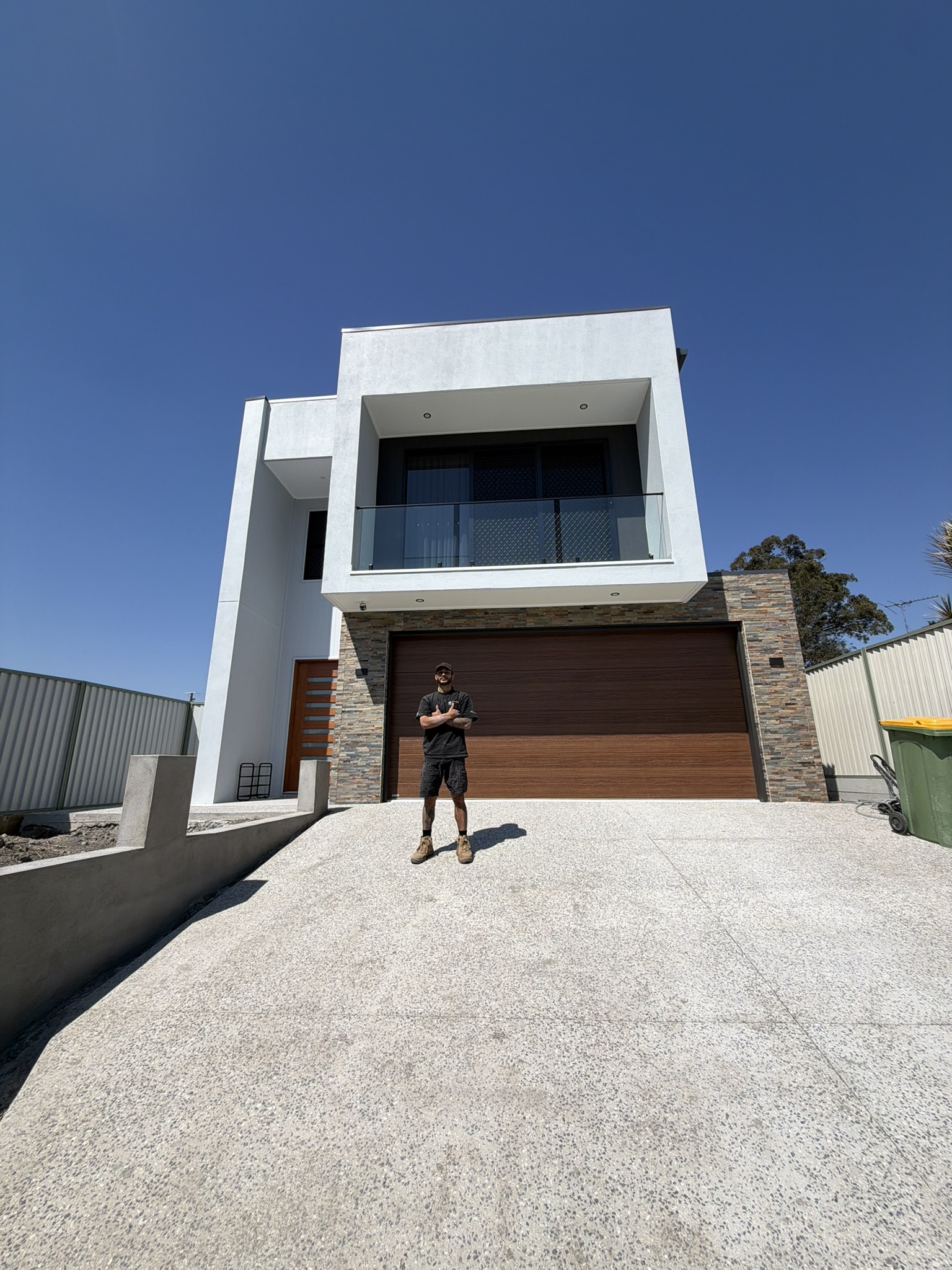 Professionally installed security camera under the eave of a newly built Kingston home in Brisbane