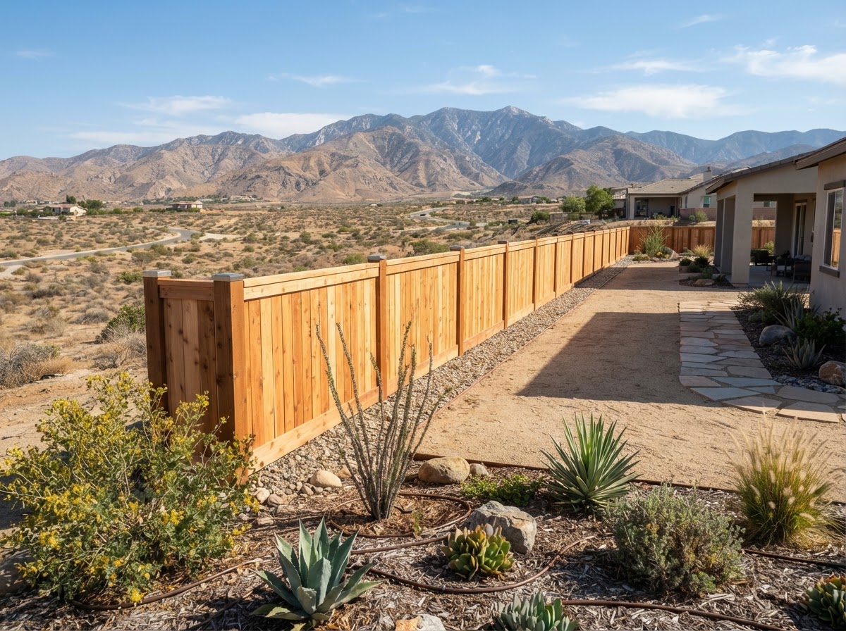 Large Property Fence — Wood fence project in the High Desert