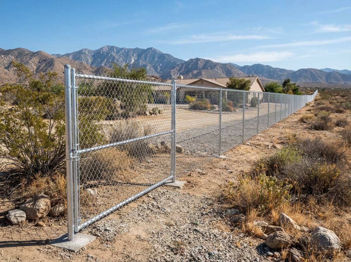 Chain-Link Installation — Chain Link fence project in the High Desert