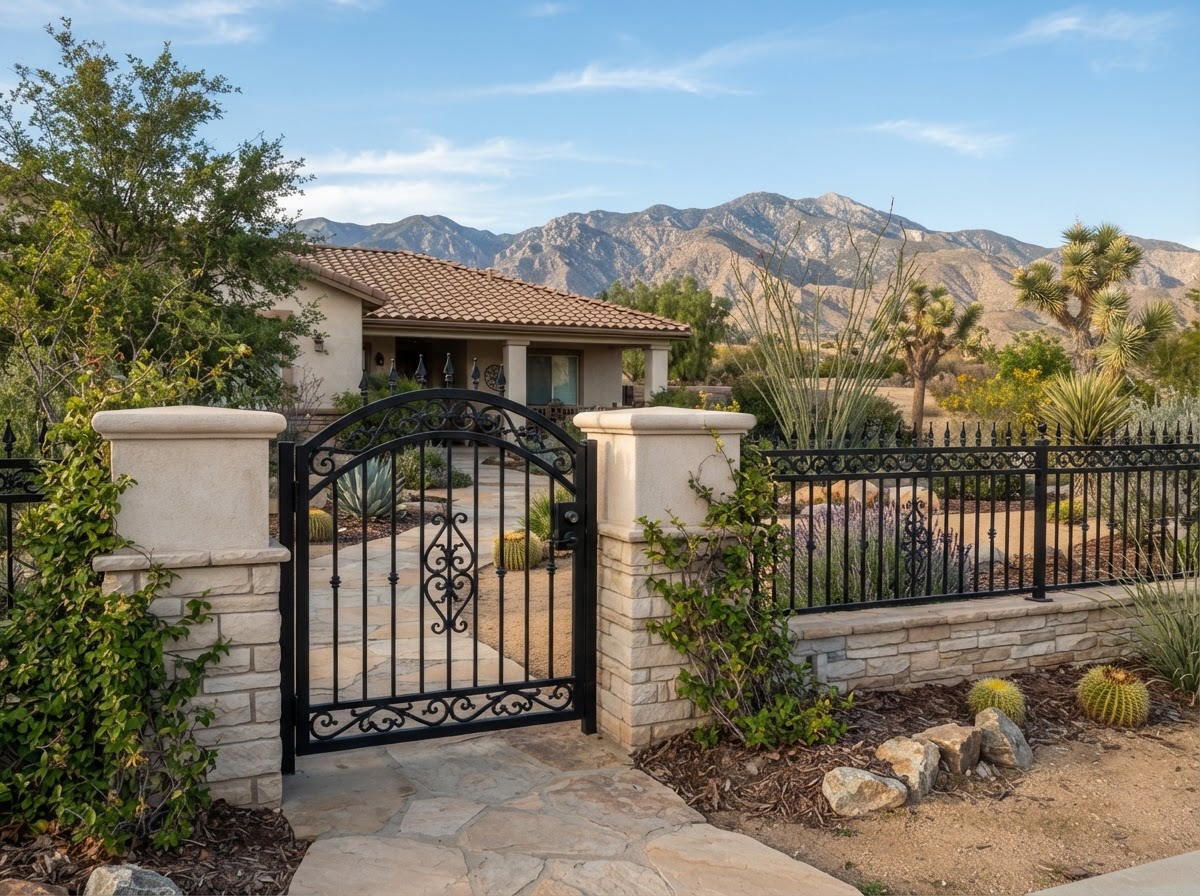 Residential Walk Gate — Metal fence project in the High Desert