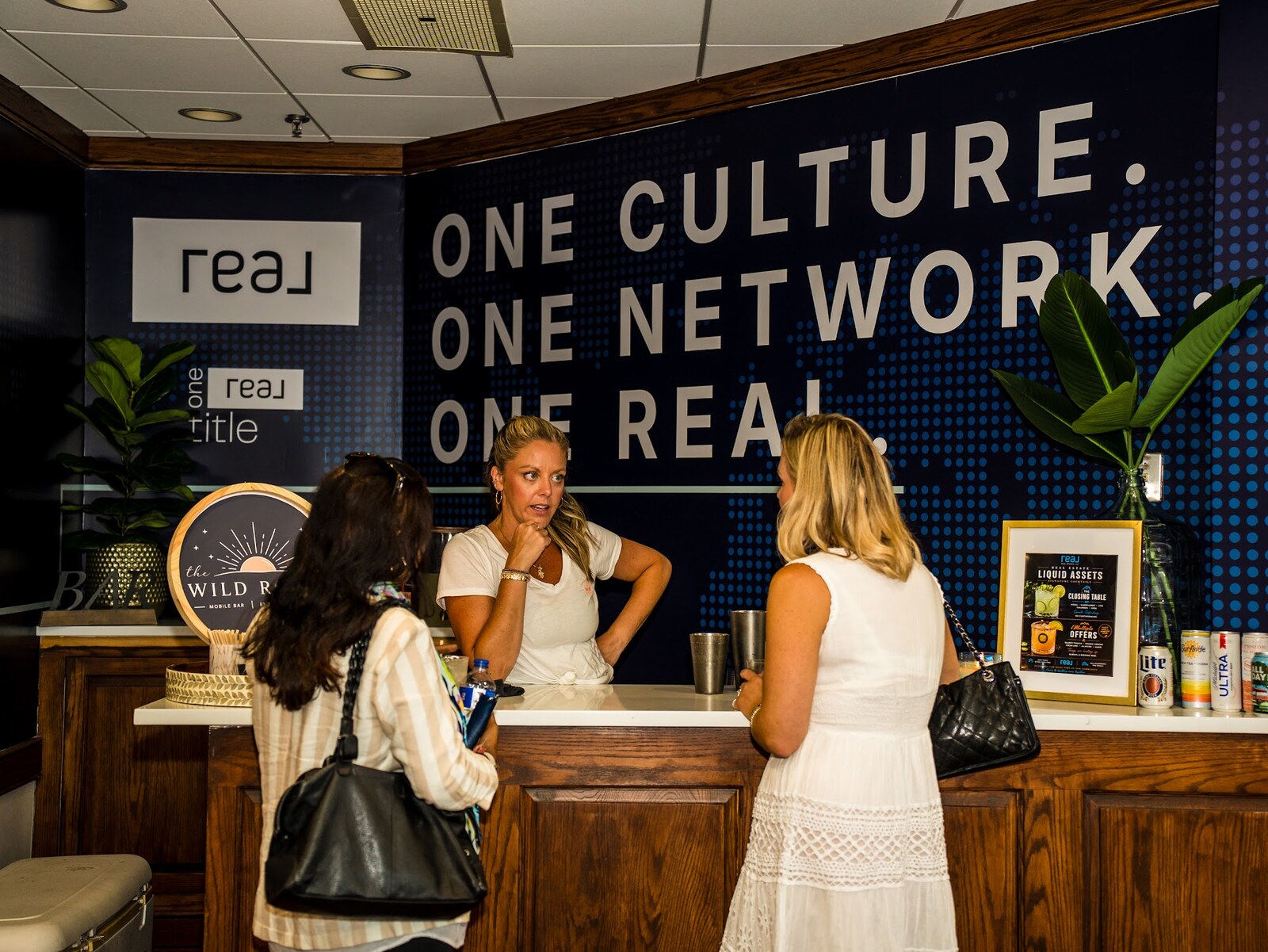 Lobby with Real branding