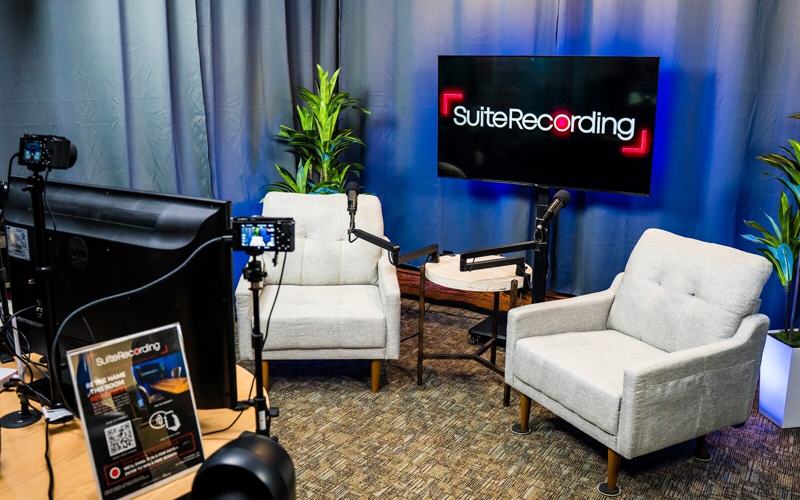 Podcast and content studio on the third floor
