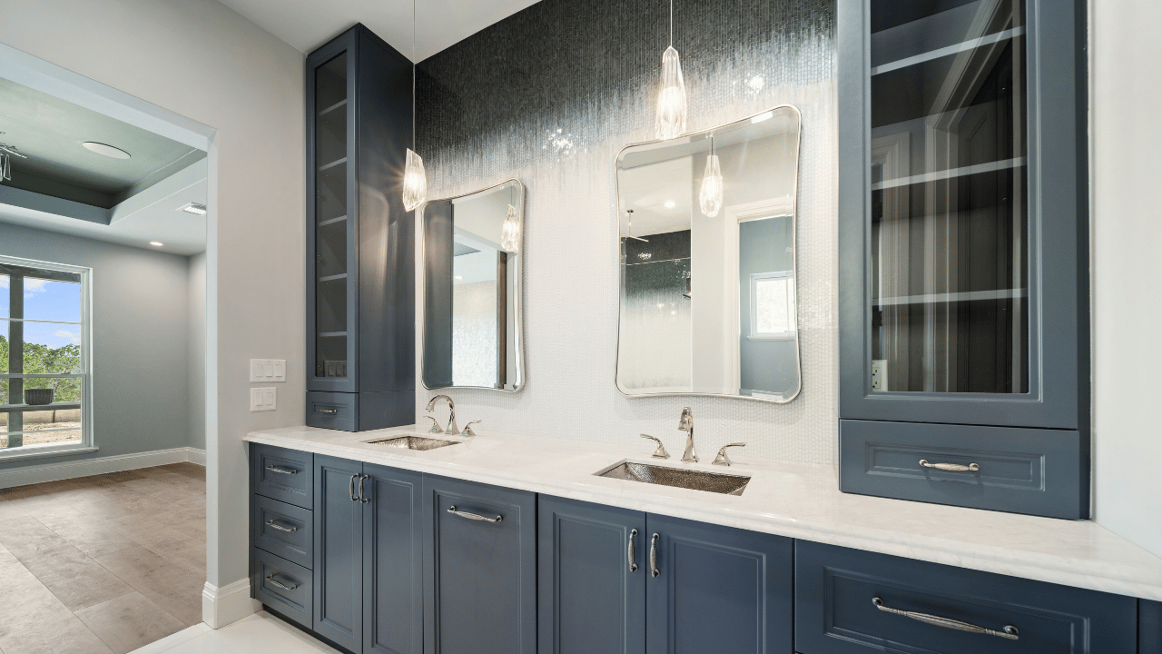 Bespoke Ombre Tilework & Artisan Granite Coastal Remodel
