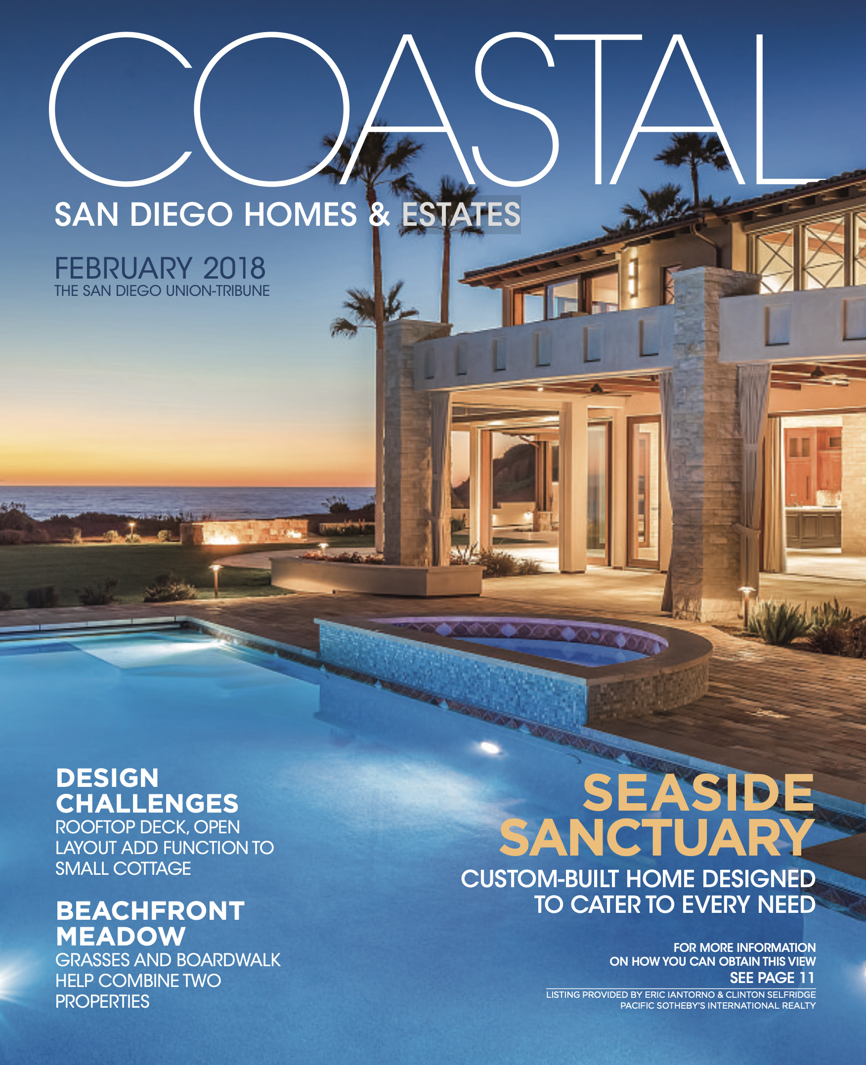 COASTAL San Diego Homes & Estates Magazine Cover