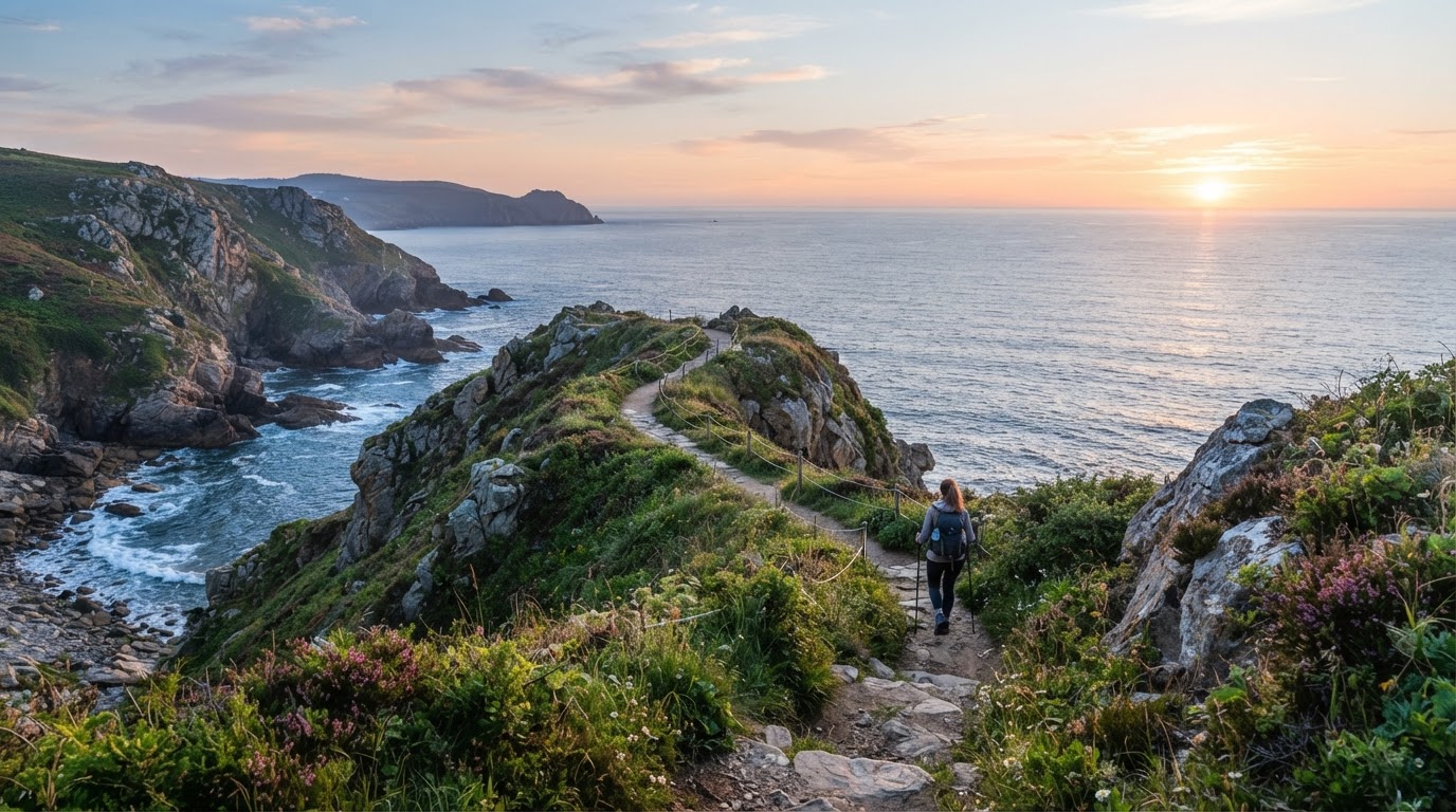Serene coastal recovery path