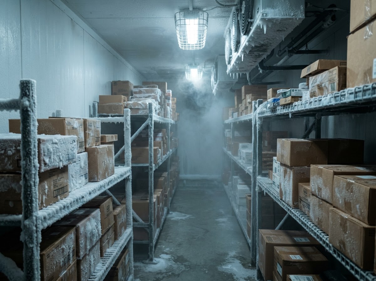 Walk-in freezer interior in Tulsa